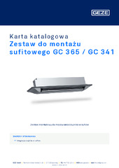 Zestaw do montażu sufitowego GC 365 / GC 341 Karta katalogowa PL