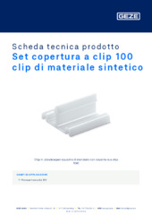 Set copertura a clip 100 clip di materiale sintetico Scheda tecnica prodotto IT