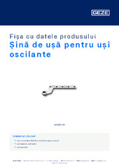 Șină de ușă pentru uși oscilante Fișa cu datele produsului RO