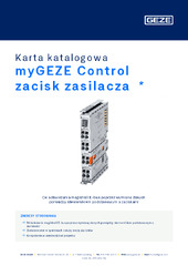 myGEZE Control zacisk zasilacza  * Karta katalogowa PL