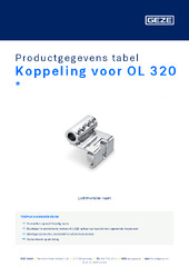 Koppeling voor OL 320 Productgegevens tabel NL