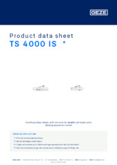 TS 4000 IS  * Product data sheet EN