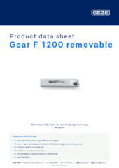 Gear F 1200 removable Product data sheet EN