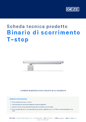 Binario di scorrimento T-stop Scheda tecnica prodotto IT