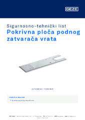 Pokrivna ploča podnog zatvarača vrata Sigurnosno-tehnički list HR