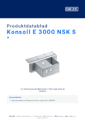 Konsoll E 3000 NSK S  * Produktdatablad NB