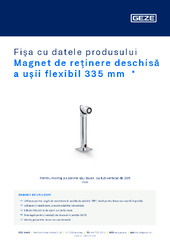 Magnet de reținere deschisă a ușii flexibil 335 mm  * Fișa cu datele produsului RO