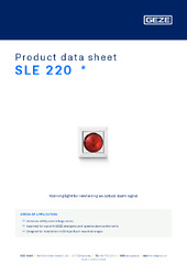 SLE 220  * Product data sheet EN