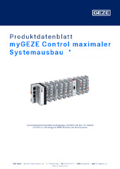 myGEZE Control maximaler Systemausbau  * Produktdatenblatt DE