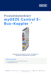 myGEZE Control E-Bus-Koppler  * Produktdatenblatt DE