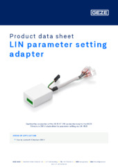 LIN parameter setting adapter Product data sheet EN