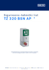 TZ 320 BSN AP  * Sigurnosno-tehnički list HR