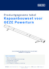 Kapaanbouwset voor GEZE Powerturn Productgegevens tabel NL