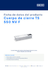 Cuerpo de cierre TS 550 NV F Ficha de datos del producto ES