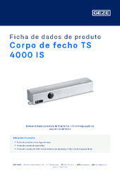 Corpo de fecho TS 4000 IS Ficha de dados de produto PT