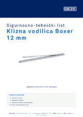Klizna vodilica Boxer 12 mm Sigurnosno-tehnički list HR