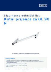Kutni prijenos za OL 90 N Sigurnosno-tehnički list HR