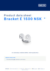 Bracket E 1500 NSK  * Product data sheet EN