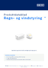 Regn- og vindstyring  * Produktdatablad DA