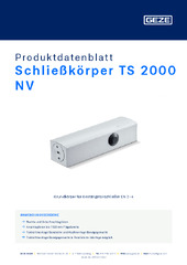 Schließkörper TS 2000 NV Produktdatenblatt DE