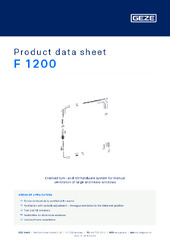 F 1200 Product data sheet EN