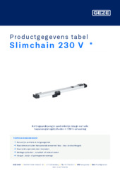 Slimchain 230 V  * Productgegevens tabel NL