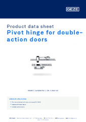 Pivot hinge for double-action doors Product data sheet EN
