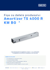Amortizor TS 4000 R KM BG  * Fișa cu datele produsului RO
