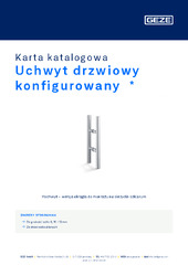 Uchwyt drzwiowy konfigurowany  * Karta katalogowa PL