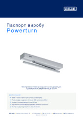 Powerturn Паспорт виробу UK