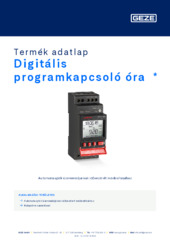 Digitális programkapcsoló óra  * Termék adatlap HU