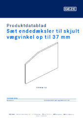 Sæt endedæksler til skjult vægvinkel op til 37 mm Produktdatablad DA
