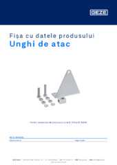 Unghi de atac Fișa cu datele produsului RO