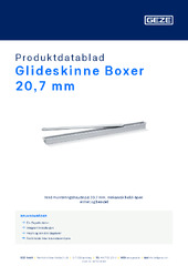 Glideskinne Boxer 20,7 mm Produktdatablad NB