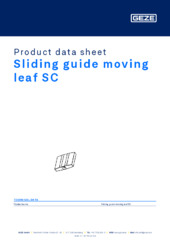 Sliding guide moving leaf SC Product data sheet EN