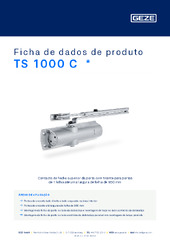 TS 1000 C  * Ficha de dados de produto PT