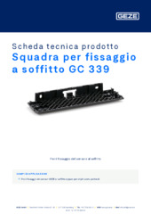 Squadra per fissaggio a soffitto GC 339 Scheda tecnica prodotto IT