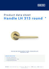 Handle LH 313 round  * Product data sheet EN