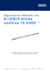 R-ISM/0 klizna vodilica TS 5000  * Sigurnosno-tehnički list HR