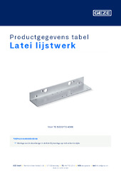 Latei lijstwerk Productgegevens tabel NL