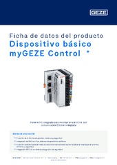 Dispositivo básico myGEZE Control  * Ficha de datos del producto ES