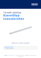 Szerelőlap csúszósínhez Termék adatlap HU