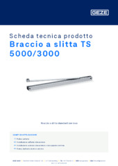 Braccio a slitta TS 5000/3000 Scheda tecnica prodotto IT