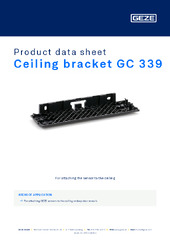 Ceiling bracket GC 339 Product data sheet EN