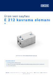 E 212 kavrama elemanı  * Ürün veri sayfası TR