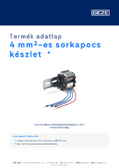 4 mm²-es sorkapocs készlet  * Termék adatlap HU