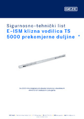 E-ISM klizna vodilica TS 5000 prekomjerne duljine  * Sigurnosno-tehnički list HR