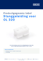 Stanggeleiding voor OL 320 Productgegevens tabel NL