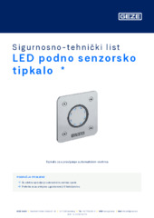 LED podno senzorsko tipkalo  * Sigurnosno-tehnički list HR