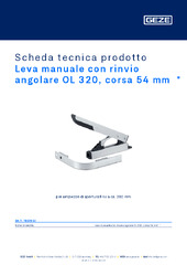 Leva manuale con rinvio angolare OL 320, corsa 54 mm Scheda tecnica prodotto IT